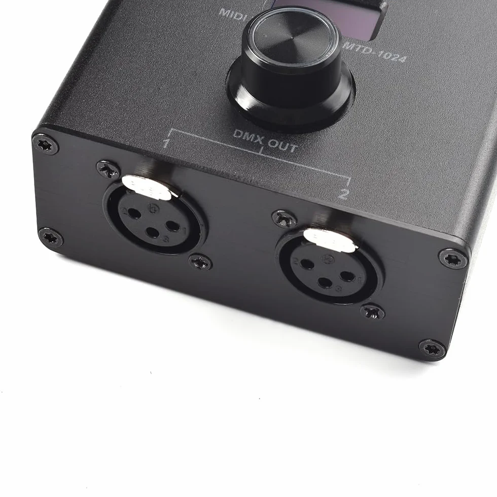 Le contrôleur MIDI vers DMX (MTD-1024) peut convertir des messages MIDI en messages DMX