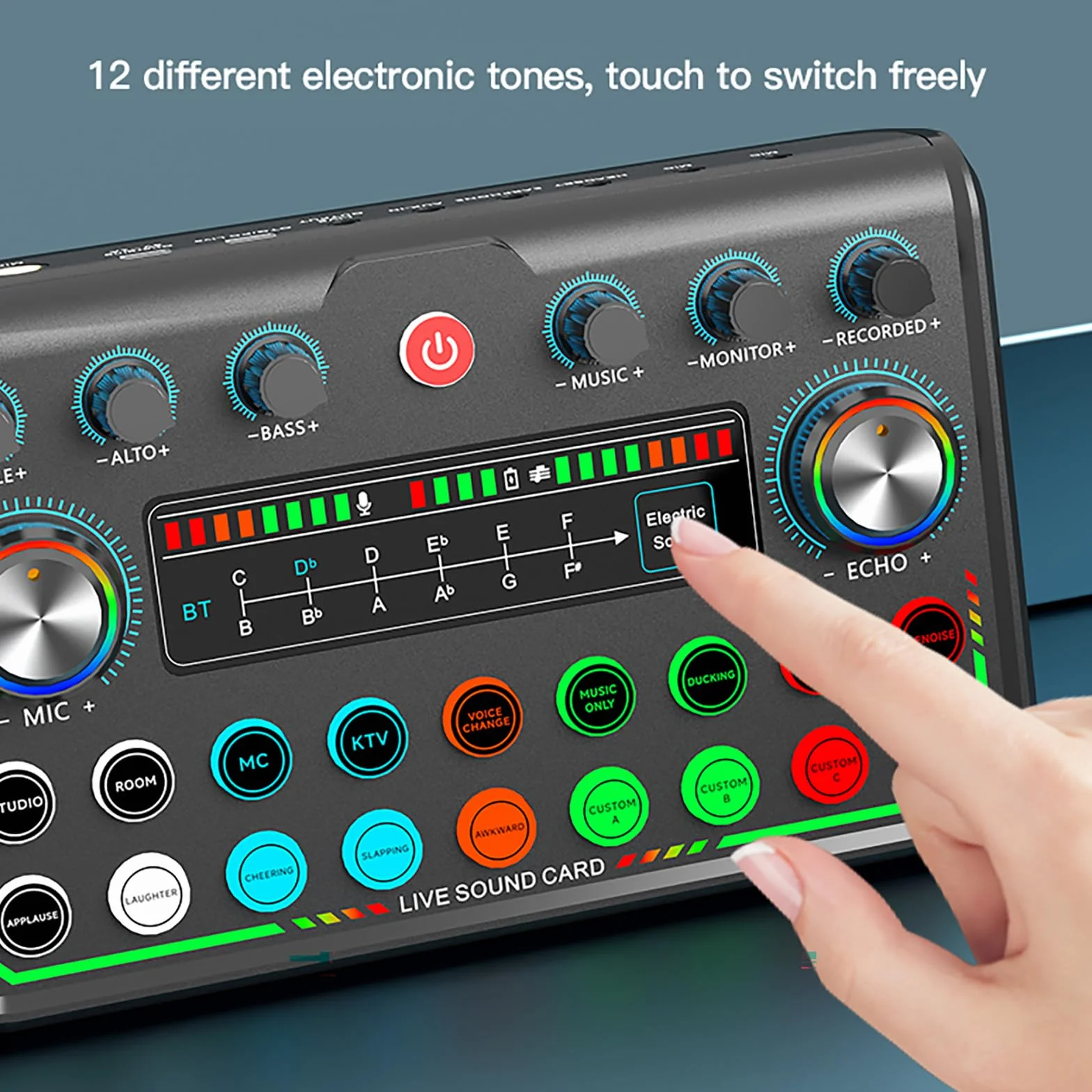 NEWFUN Table de Mixage,Audio Mixer, Compatible Avec les Ordinateurs et les Smartphones Pour les DJ, les Enregistrements en Studio de Musique, le Streaming en Direct