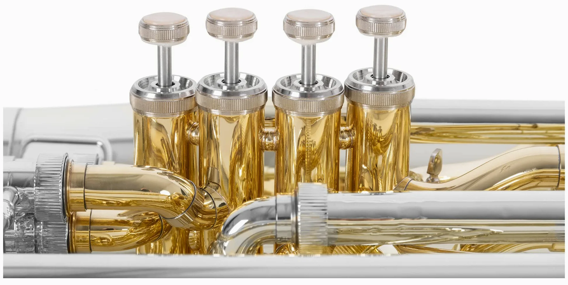 Classic Cantabile MardiBrass Tuba Bb en plastique - Extrêmement légère et très stable - Corps en ABS plastique - Soudure et mécanisme en laiton - avec housse & embouchure - Couleur : argent