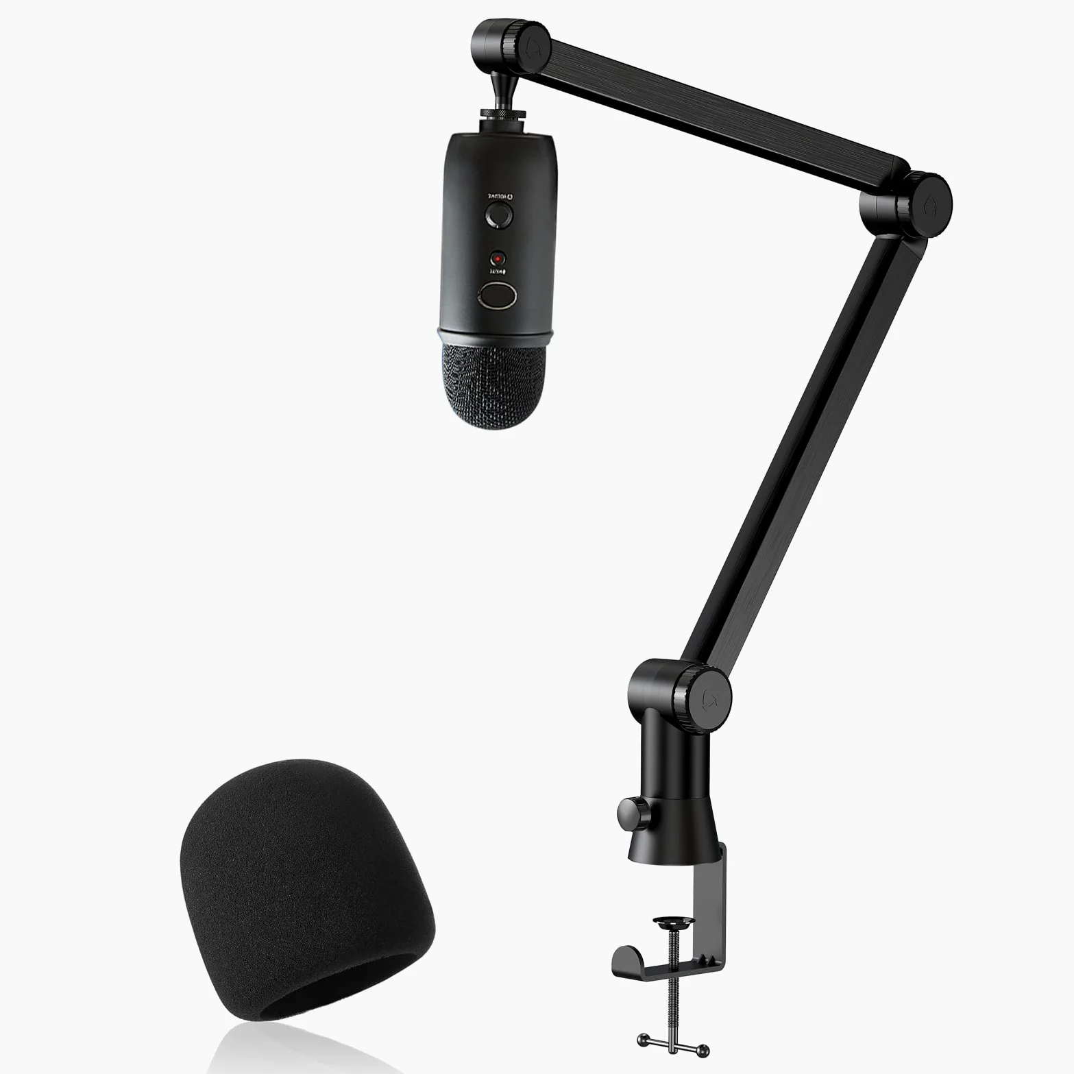 Blue Yeti Bras Micro, Blue Yeti Yeti X Pied de Micro avec Filtre Anti Pop Bonnette Micro, Support de Microphone, Type Tubulaire, Gestion de Câbles Intégrée pour Studio Streaming, Gaming par YOUSHARES
