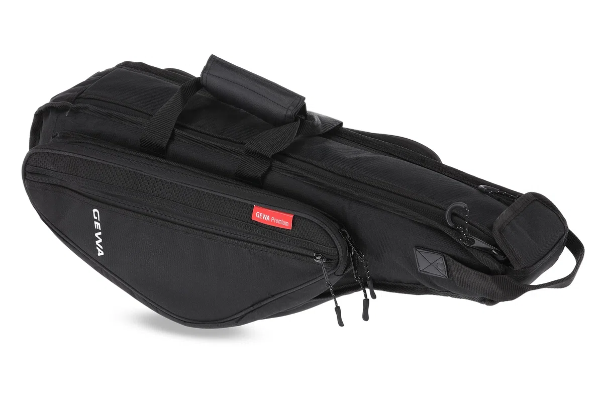 GEWA sac de transport Premium pour saxophone alto - Cordura 600 Denier - Résistant à la déchirure et à l'eau - Rembourrage de 30 mm - Poche pour le bocal - Noir