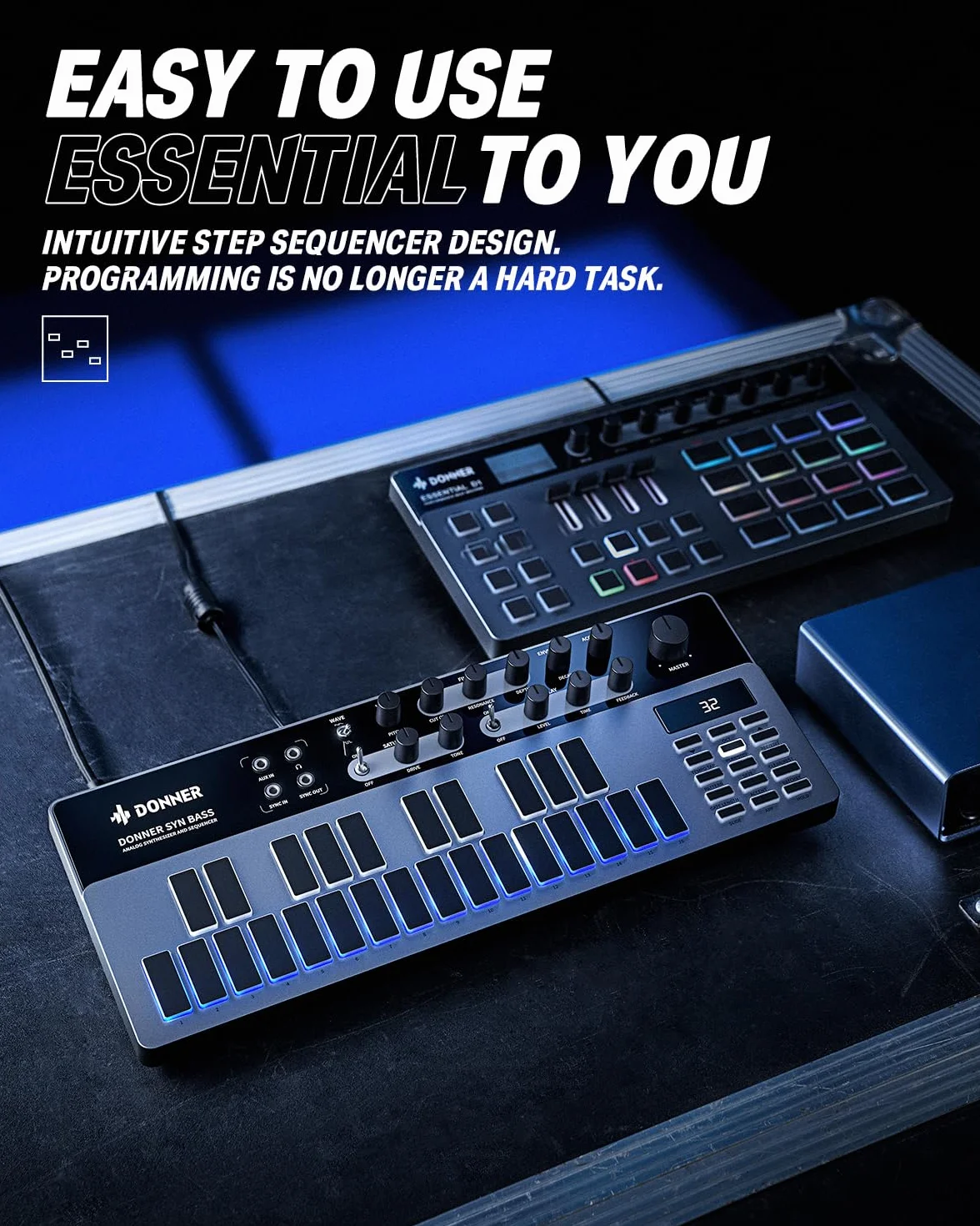 DONNER B1Analog Bass Synthesizer and Sequencer