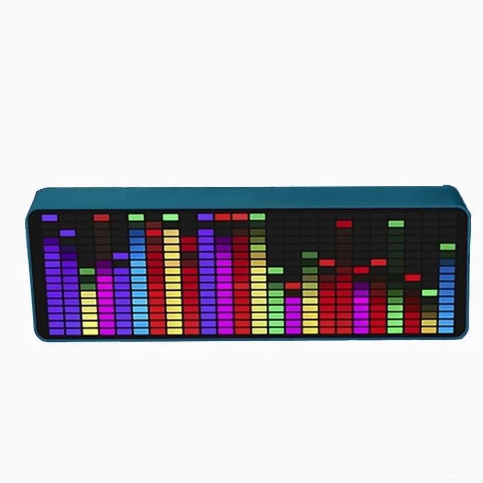 Indicateur de spectre musical, analyseur d'affichage du spectre de musique LED couleur VU mètre RVB affichage du niveau audio carte amplificateur avec câble audio USB