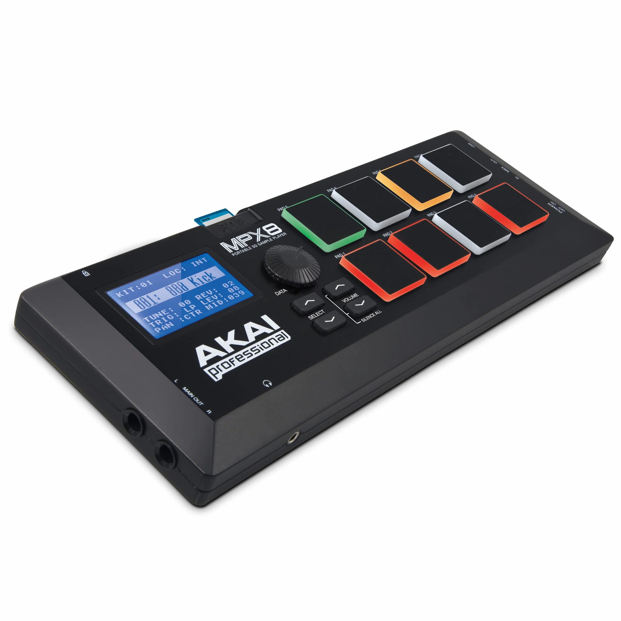 Akai Professional MPX8 - Contrôleur MIDI USB et Lecteur de Samples avec 8 Pads Sensible à la Vélocité, Éditeur de Samples et Bibliothèque de Sons