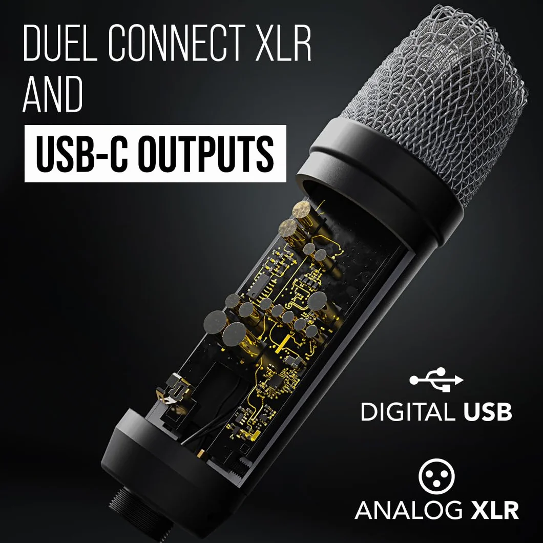 RØDE NT1 5ème Génération Microphone à condensateur de Studio à Grand diaphragme avec Sorties XLR et USB, Support Antichoc et Filtre Anti-Pop pour la, l'enregistrement Vocal et Le podcasting (Noir)