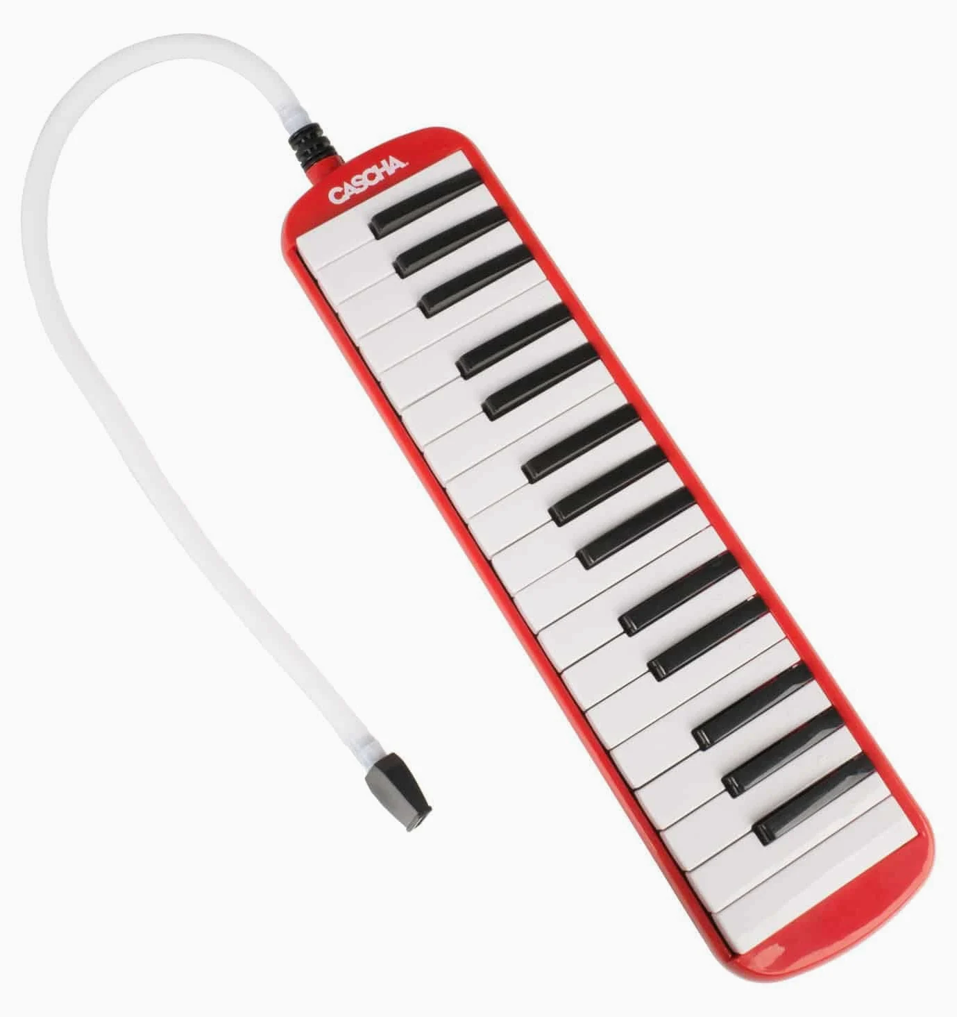 CASCHA Mélodica avec Étui et Embouchure, Instrument pour Enfants et Débutants, Rouge HH 2059