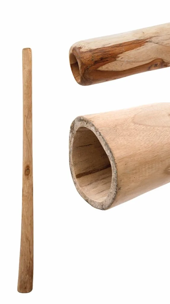 DIDGERIDOO en teck naturel huilé Longueur 100 cm pour les enfants & les débutants comparable Eucalyptus mais preiswerter clair riss stabilité Musique du monde