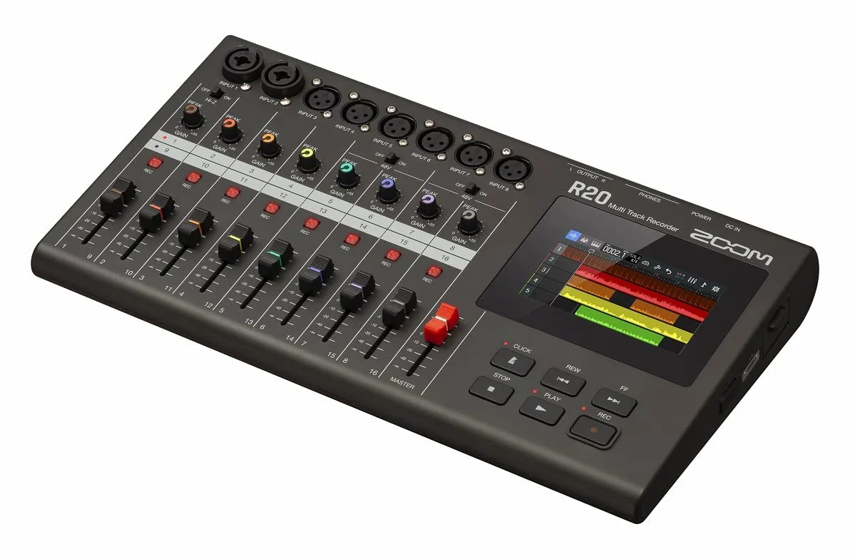Zoom R20 - Enregistreur Multi-pistes numérique avec écran tactile et éditeur intégré