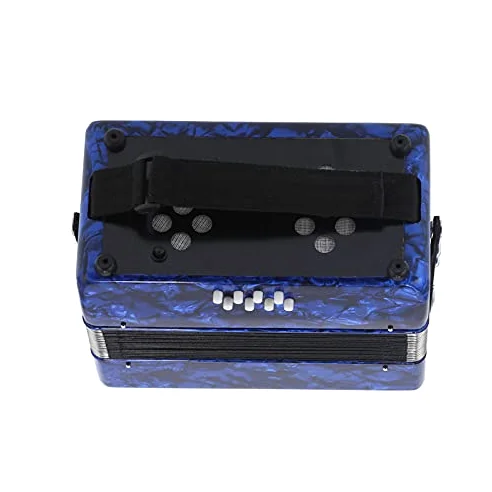 TOPINCN Accordéon Professionnel 22 Touches 8 Basses avec Bouton Confortable pour Débutants, pour les Niveaux de Test, Pour les enfants mesurant entre 110 et 140 cm ou les débutants