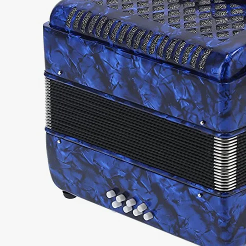 TOPINCN Accordéon Professionnel 22 Touches 8 Basses avec Bouton Confortable pour Débutants, pour les Niveaux de Test, Pour les enfants mesurant entre 110 et 140 cm ou les débutants