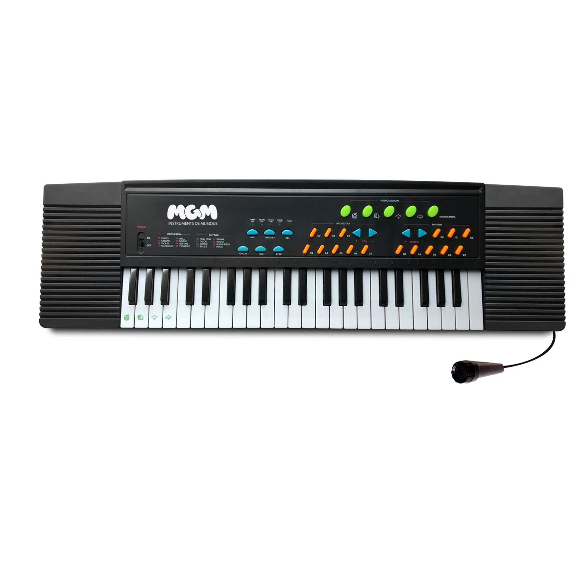WS - Synthétiseur - 37 Touches - Initiation - 610609 - 63 cm - Noir - Idéal pour Les Débutants - Musique - Instrument - Izzy - Piano - Musicien Amateurs -Cable USB Inclus - Micro