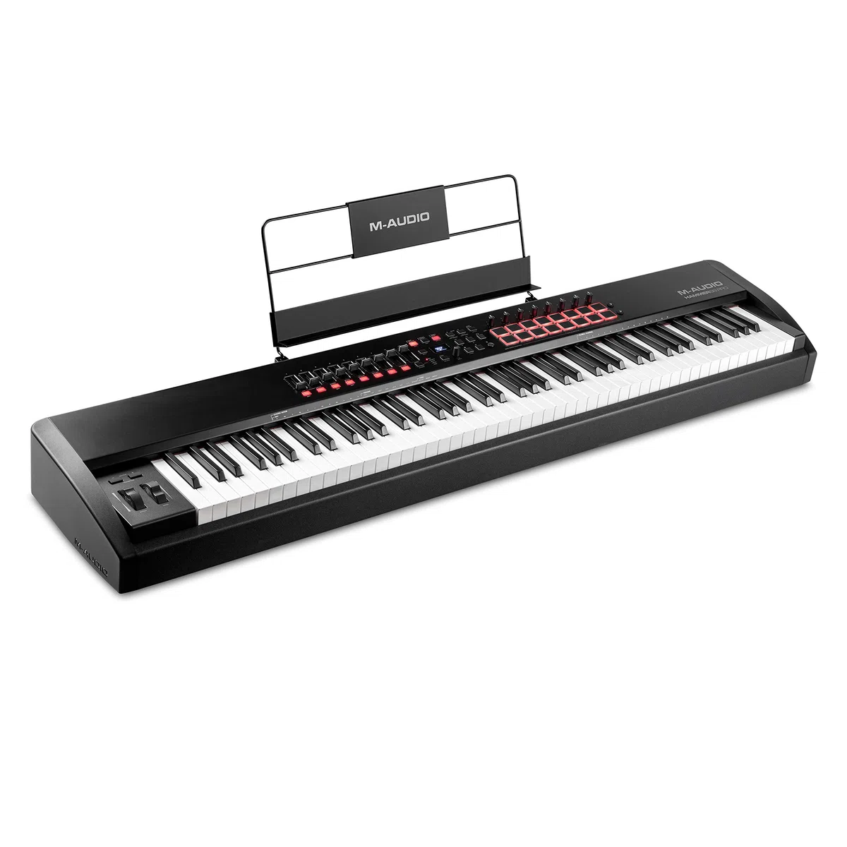 M-AUDIO Hammer 88 Pro - Clavier maître piano 88 touches MIDI USB avec touches lestées à marteaux, pads de rythme et pack de sons Native Instruments (intégration NKS)