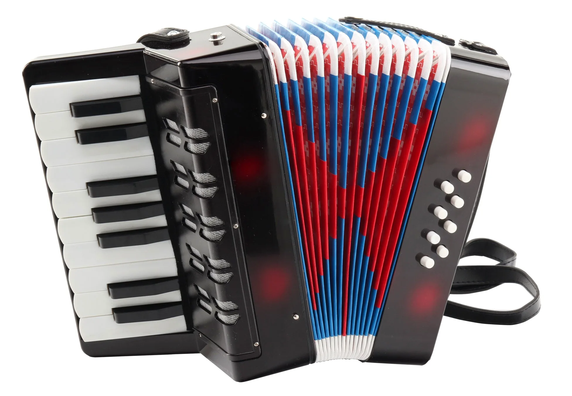 Classic Cantabile Bambino Nero Accordéon Enfant, Noir (à partir de 3 ans, 17 touches notes, 8 basses, bretelles réglables)