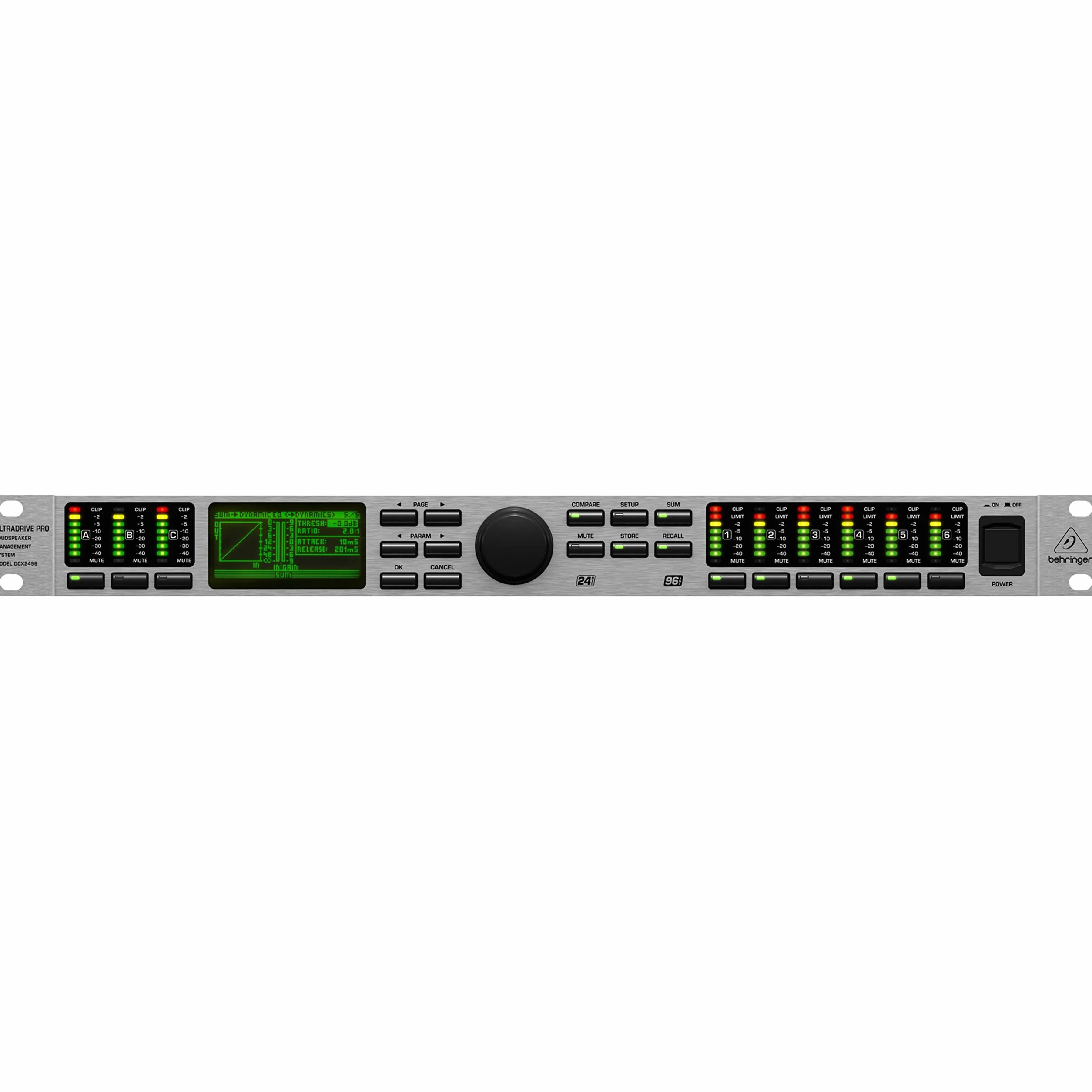 Behringer DCX2496 Système Digital de Gestion de Haut-parleur Ultra-haute Précision 24-Bit/96 kHz
