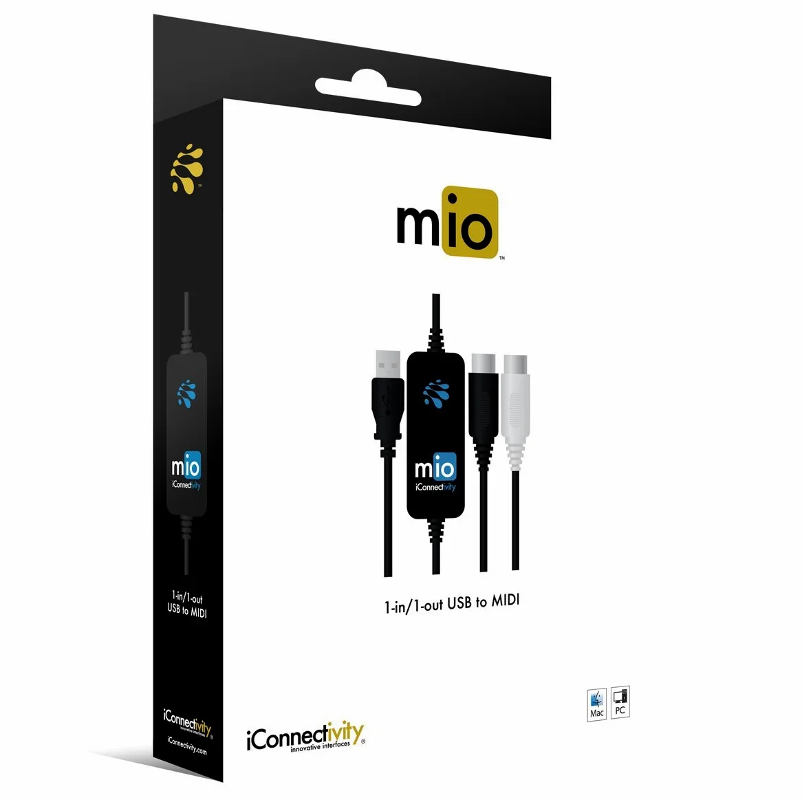 ICONNECTIVITY IMIO Interface Midi pour Mac/Pc Noir