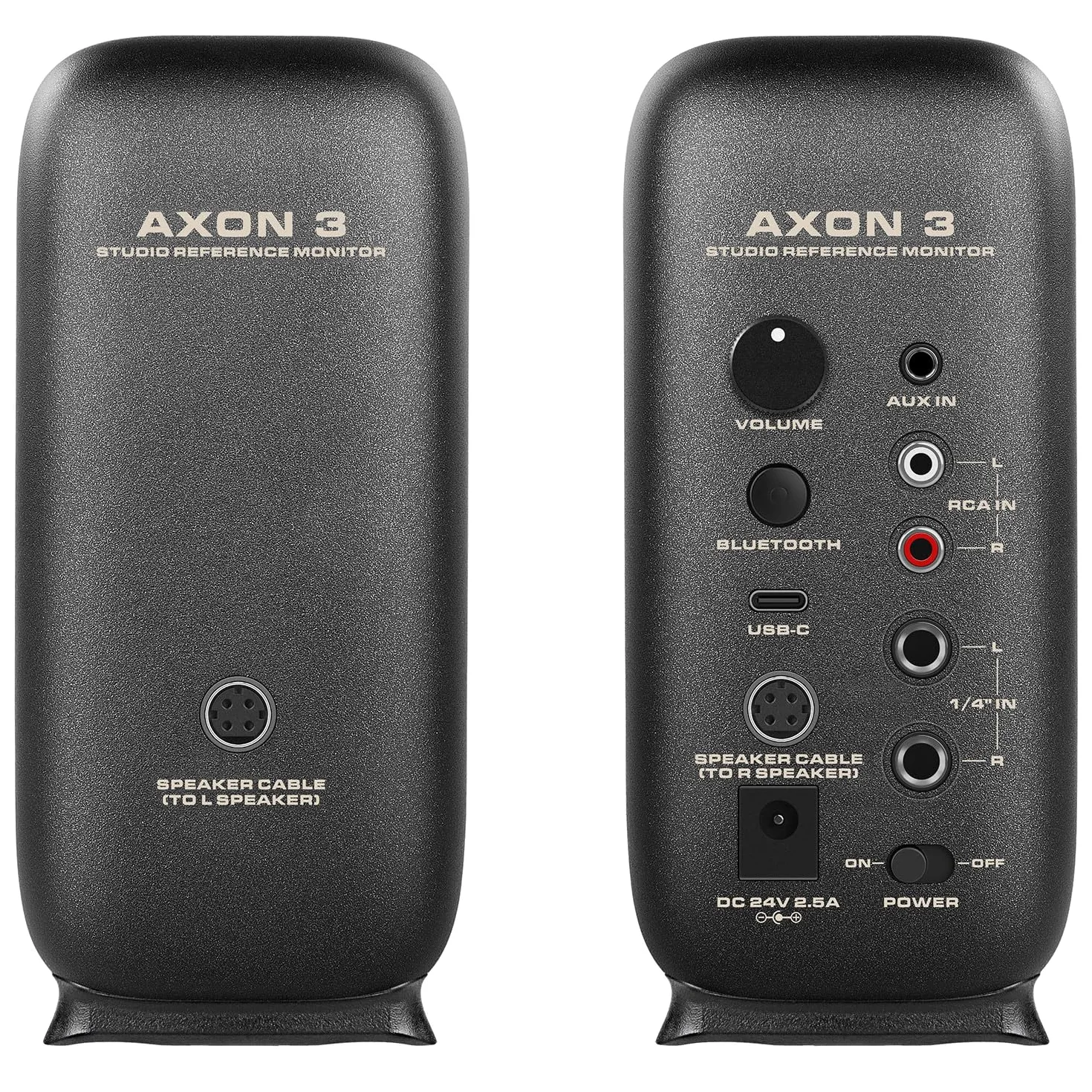 Nu-X | Axon 3 Nearfield Moniteurs de Studio | Haut-parleurs compacts de qualité de référence pour Le mixage et la Surveillance | Bluetooth, Interface Audio USB-C, contrôle de pièce DSP