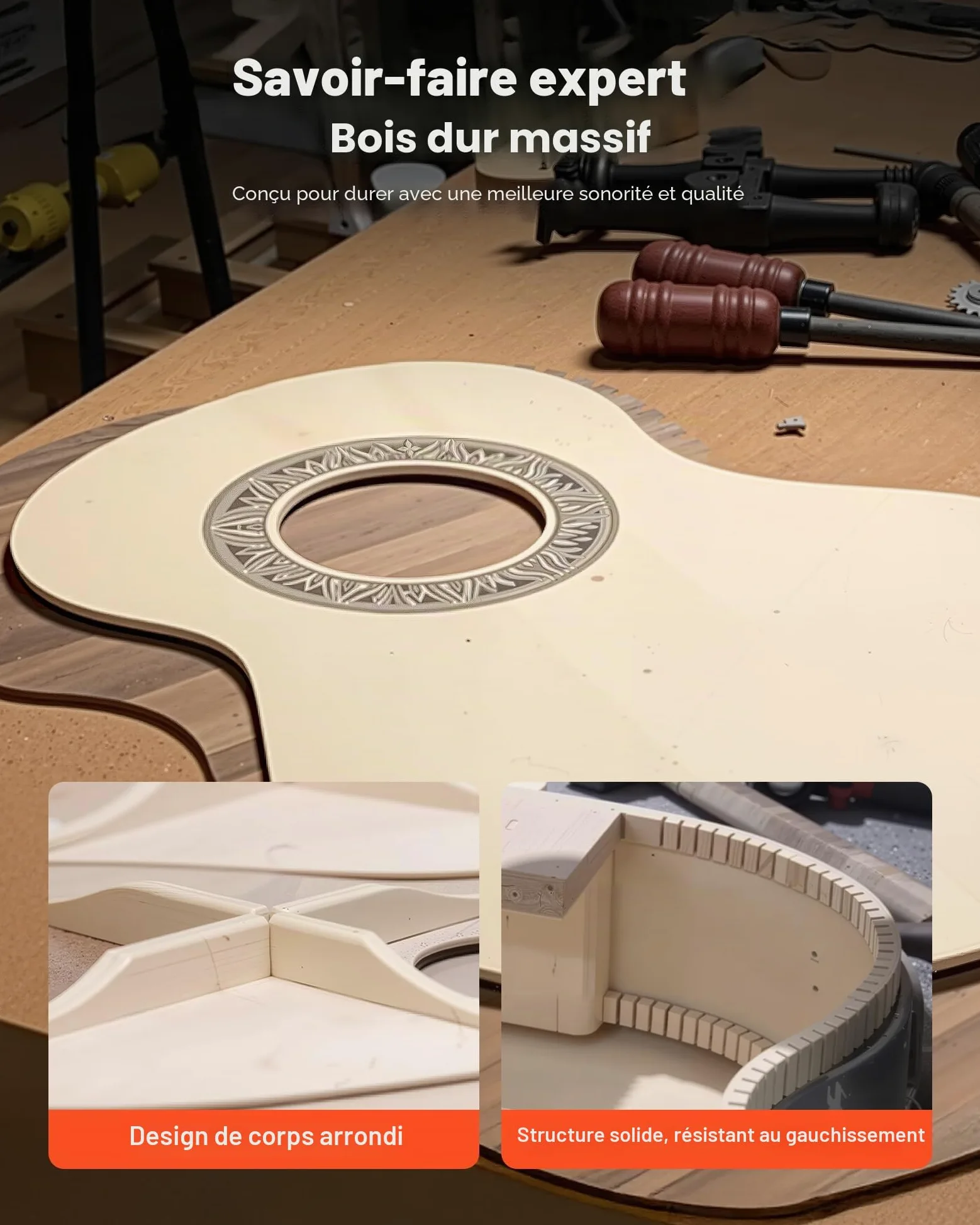 VEVOR Guitare Classique Débutants, 96 cm, avec Cordes Nylon, Housse de Transport, Sangle, Accordeur, Cordes Supplémentaires, Médiators, Capodastre, en Tilleul, pour Adolescent, Adulte, Étudiant, Noir