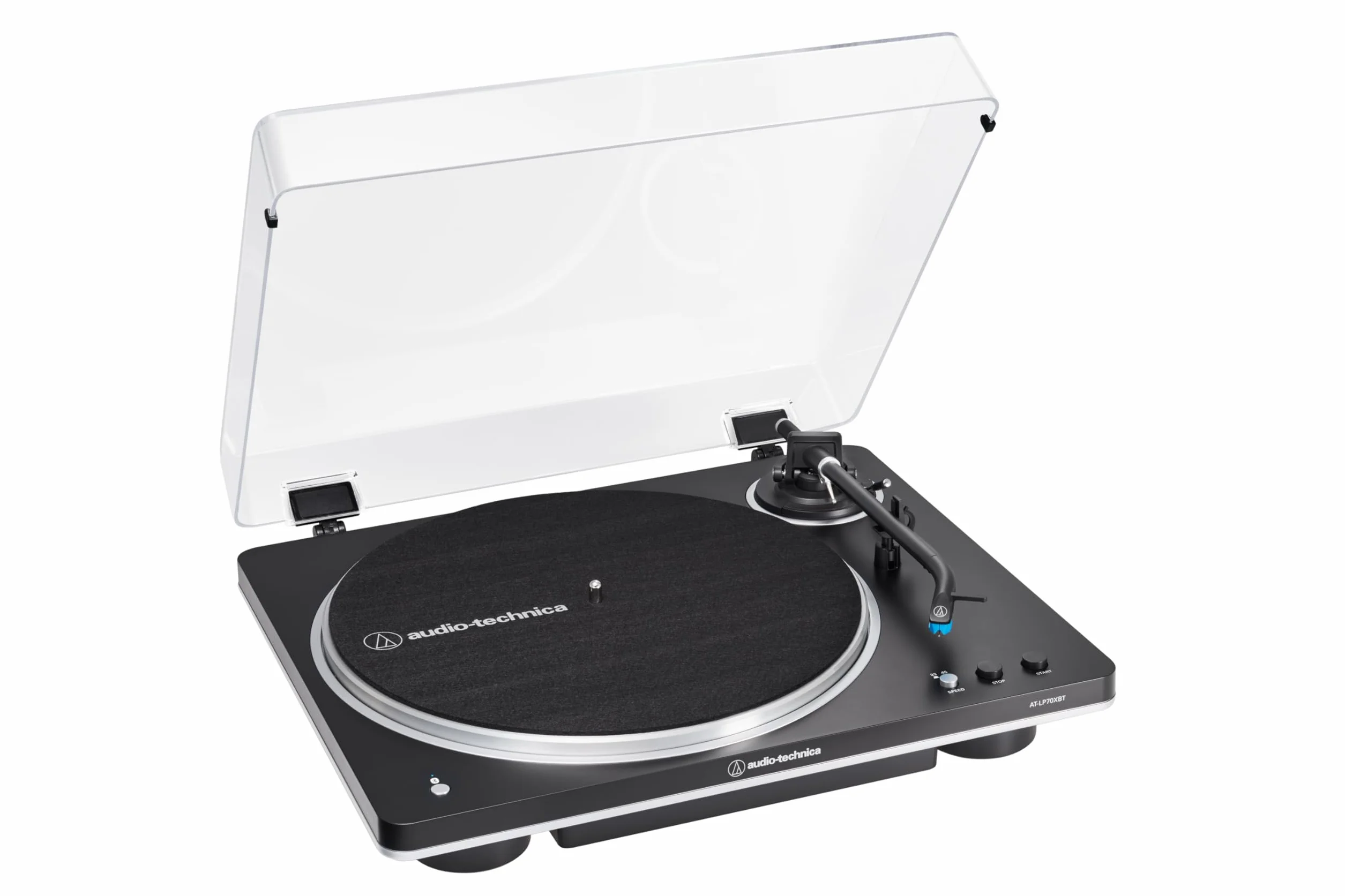 Audio-Technica AT-LP70XBT Platine automatique sans fil à entraînement par courroie (Noir/ Argent)