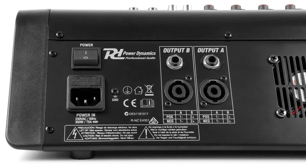 Power Dynamics PDM-M804A Table de Mixage Amplifiée 8 Canaux, Console DJ Professionnelle, Sonorisation Pro, DSP 24 bits, 16 Effets, USB MP3 Bluetooth, Egalisateur 7 Bandes, Micro/Casque, Ampli 2x220W