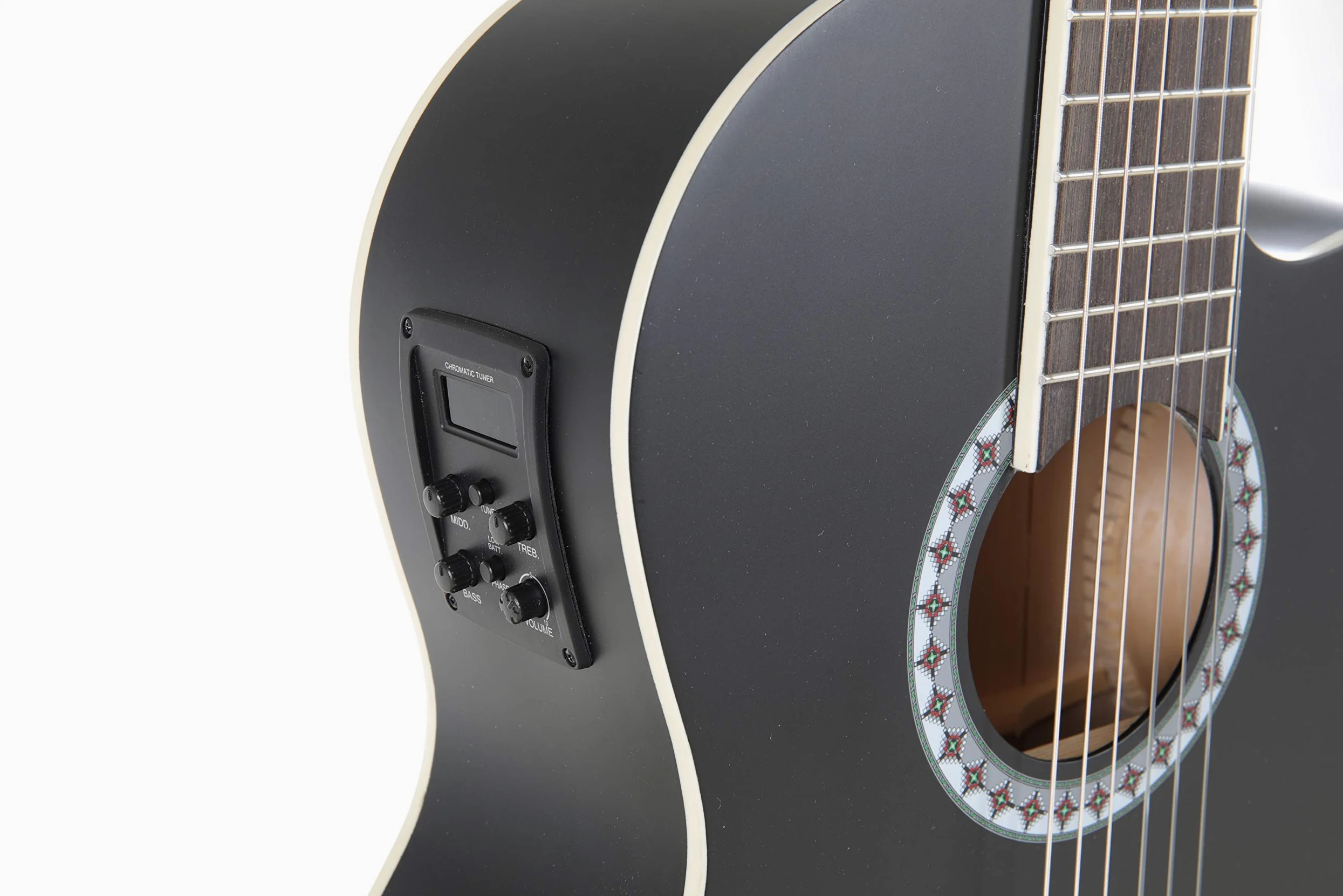 GEWA E-Acoustique Guitare Classique Basic - Classic Electro - 4/4 - Corps Tilleul - Micro 4-Band EQ avec accordeur - Cutaway - Noir