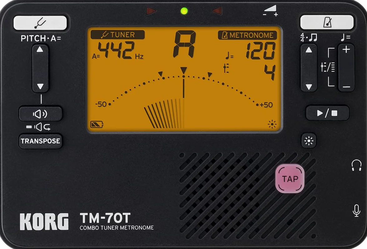 Korg TM70 Métronome et Accordeur Chromatique Combinés - Noir