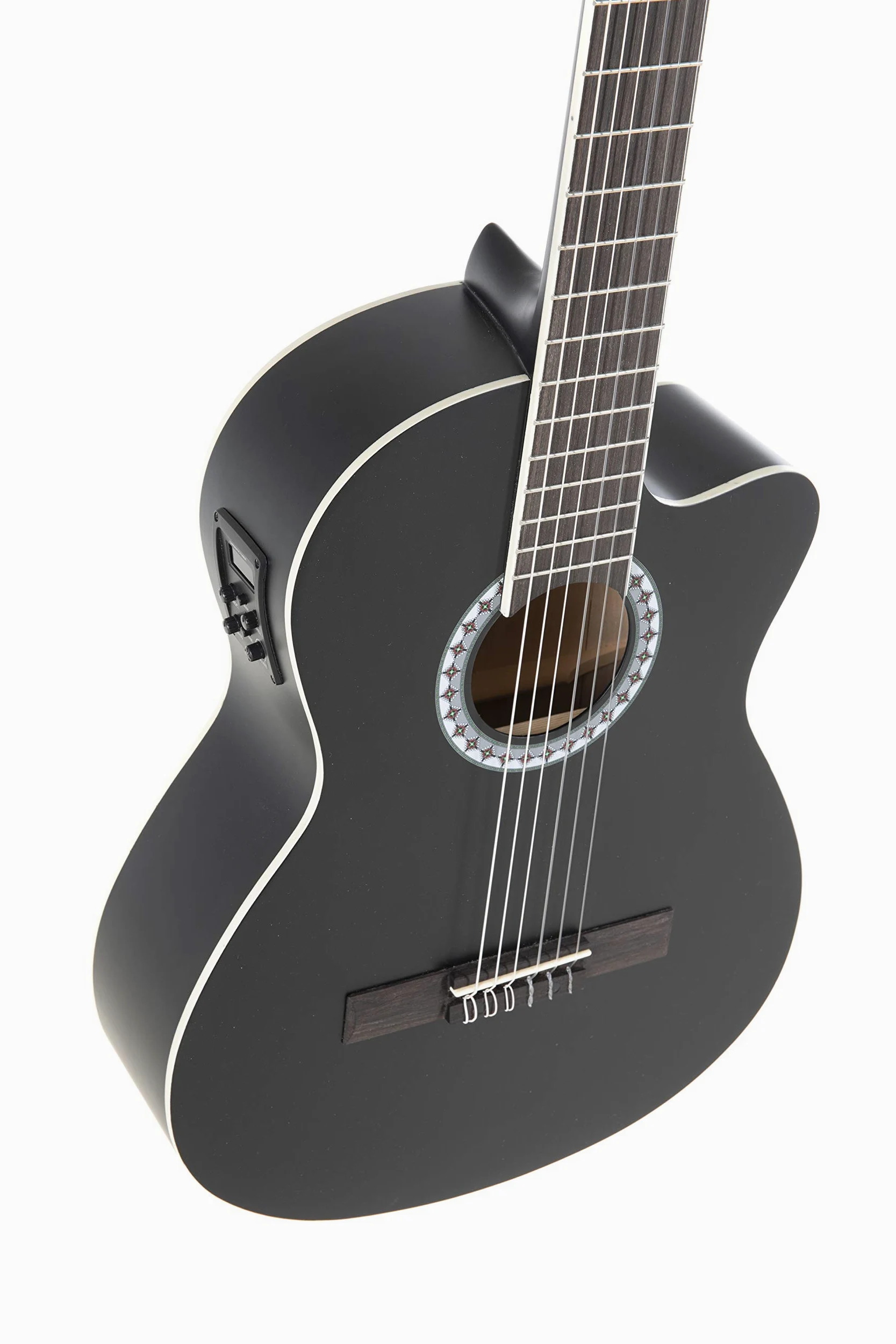 GEWA E-Acoustique Guitare Classique Basic - Classic Electro - 4/4 - Corps Tilleul - Micro 4-Band EQ avec accordeur - Cutaway - Noir
