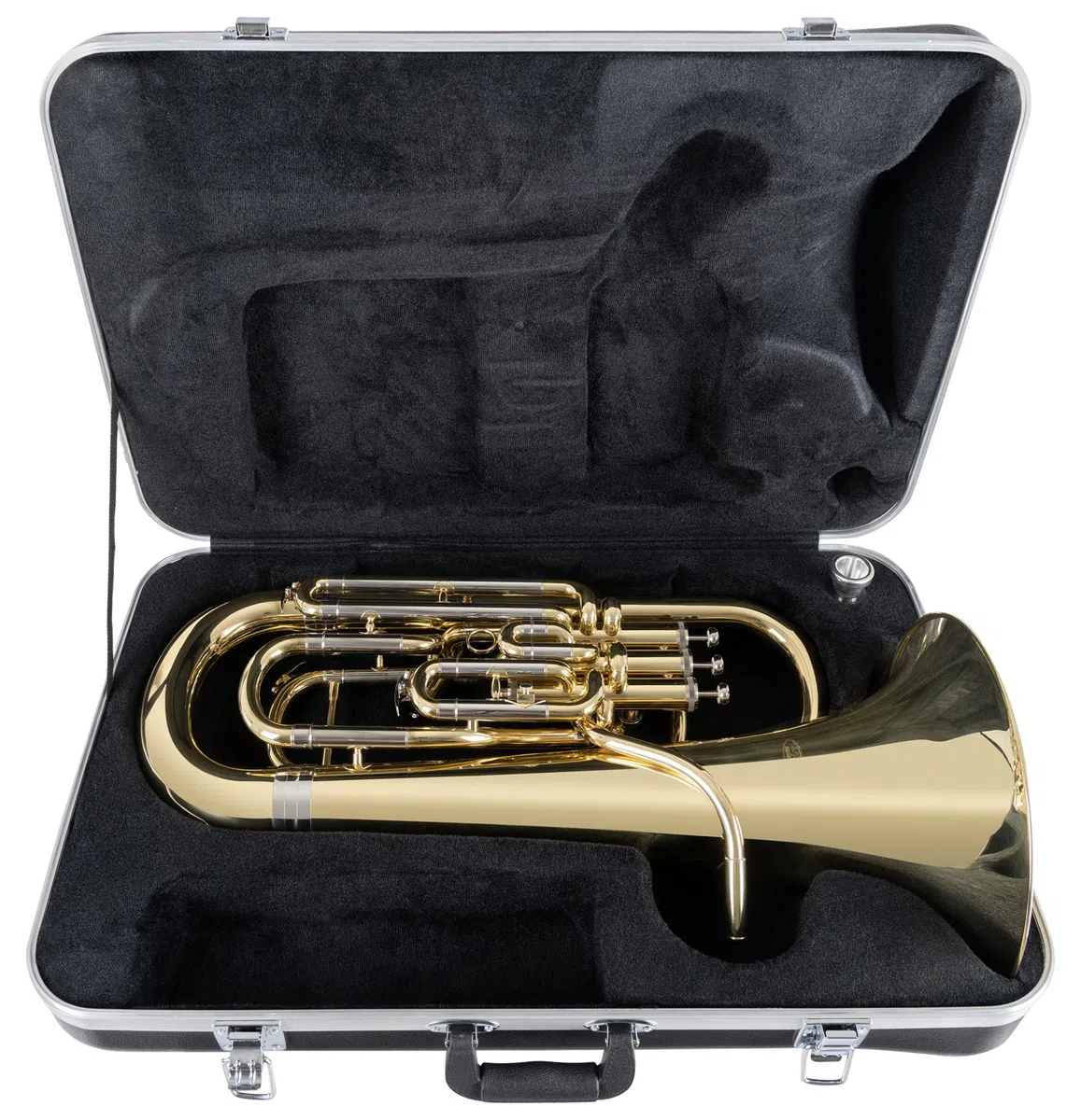 Classic Cantabile EU-1131L Euphonium compensé - en laiton, verni - accord : Sib - diamètre du pavillon : 300 mm - perce : 14 mm - 4 pistons - avec étui et embouchure