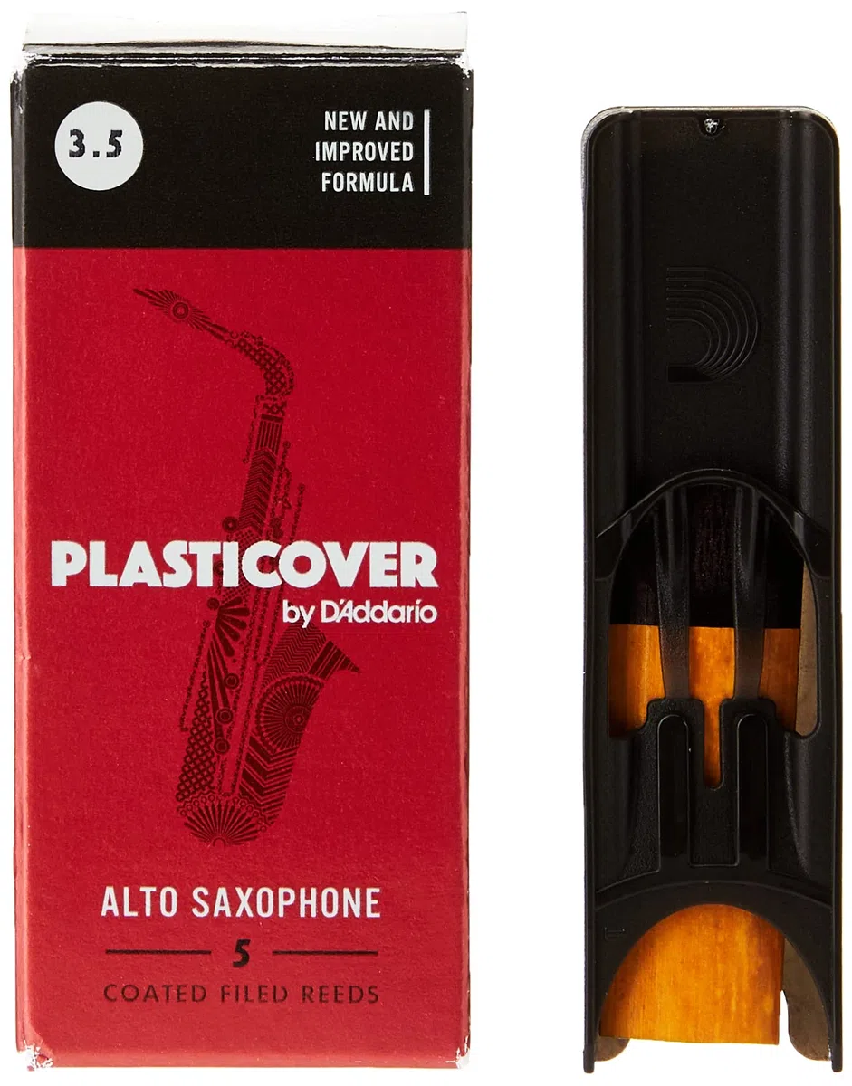 Rico Anches Rico Plasticover pour saxophone alto, force 3.5, pack de 5