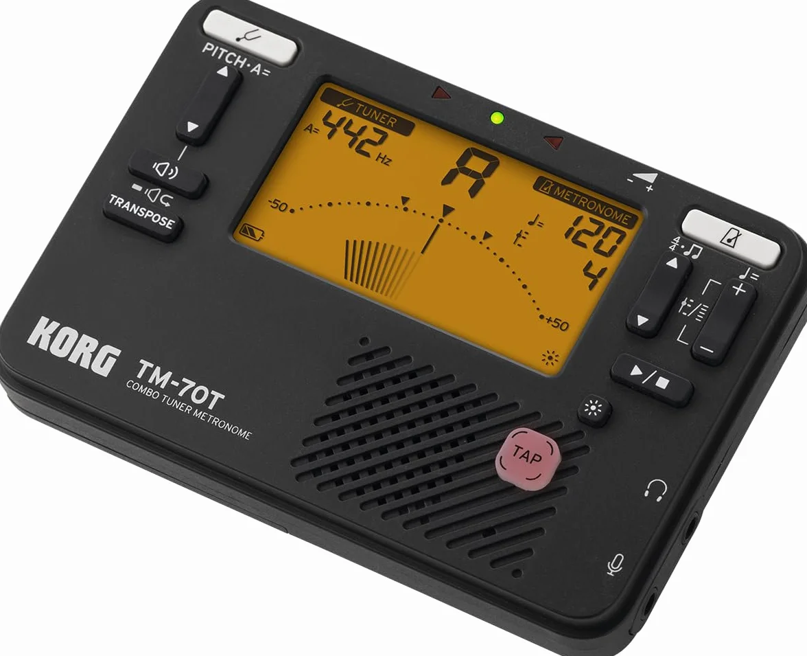 Korg TM70 Métronome et Accordeur Chromatique Combinés - Noir