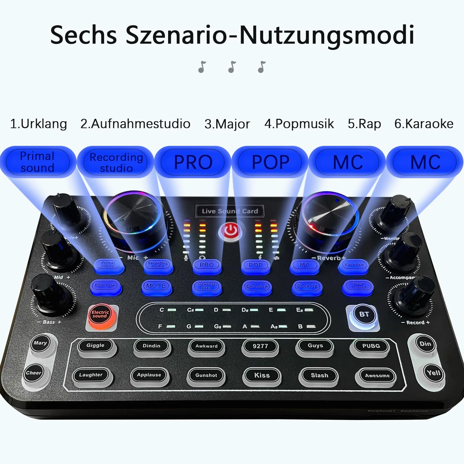 Pack d'équipement pour podcast Rubehoow avec interface audio, mixer DJ et microphone à condensateur BM-800, équipement de studio avec alimentation fantôme, diffusion en continu, voix off, chant