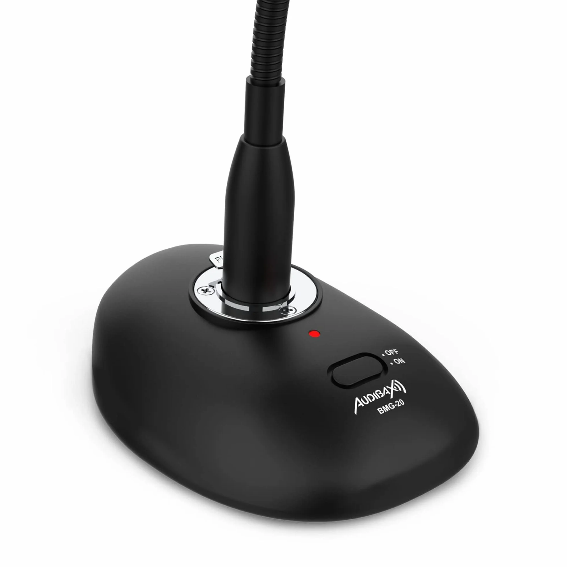 Audibax BMG20 - Microphone de Conférence - Microphone à Condensateur Cardioïde - Distance de Réception du Son 50 cm - Comprend Le Microphone, Le Câble et la Bonnette - Bouton on/Off - Connexion XLR