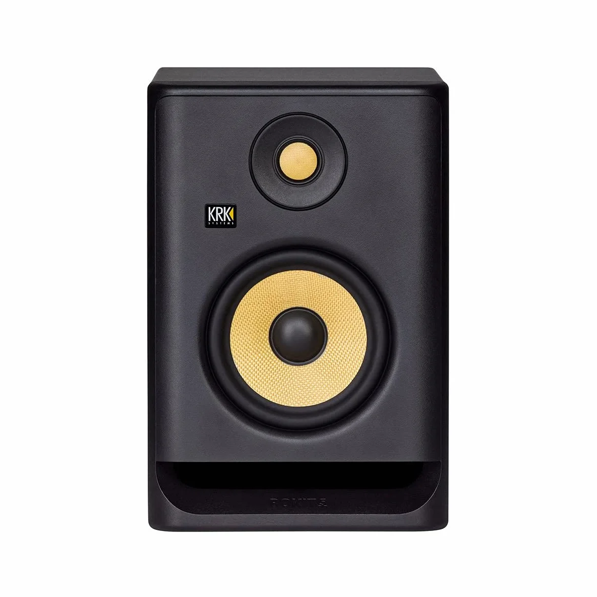 Enceinte de Monitoring Studio 5" KRK ROKIT RP5 G4 – Enceinte active de studio Conçue aux USA – Classe D – Égaliseur LCD – Réglages d'égalisation graphique, Connecteurs TRS/XLR, Compatible avec App KRK