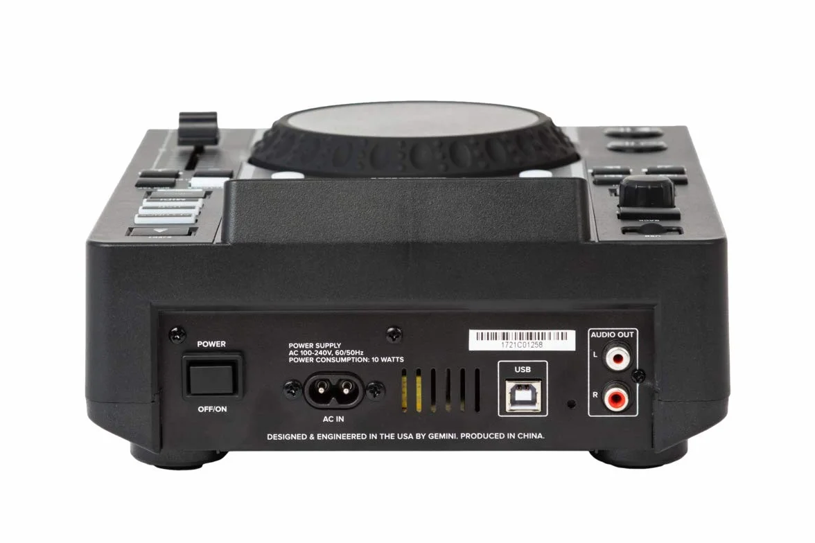 Gemini MDJ-600 Lecteur multimédia pour DJ avec écran Couleur 4,3" et molette de défilement de 5"