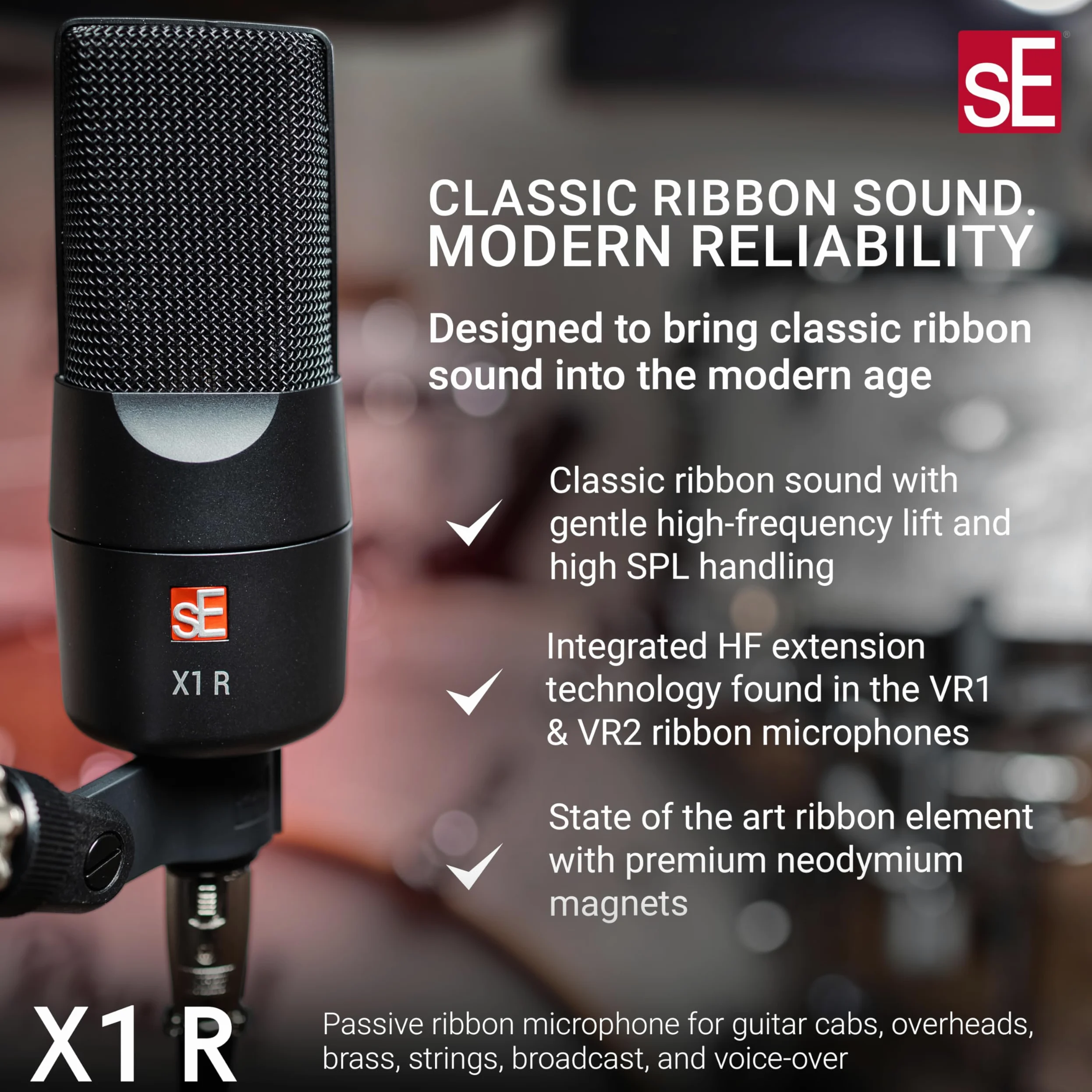 X1R microphone à ruban - Microphone à ruban