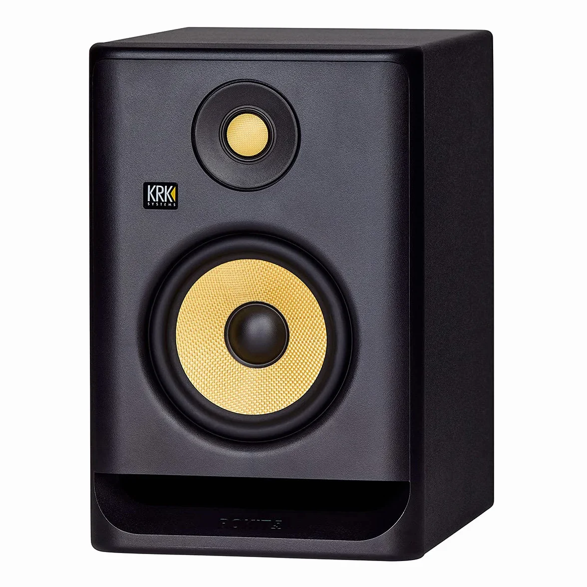 Enceinte de Monitoring Studio 5" KRK ROKIT RP5 G4 – Enceinte active de studio Conçue aux USA – Classe D – Égaliseur LCD – Réglages d'égalisation graphique, Connecteurs TRS/XLR, Compatible avec App KRK