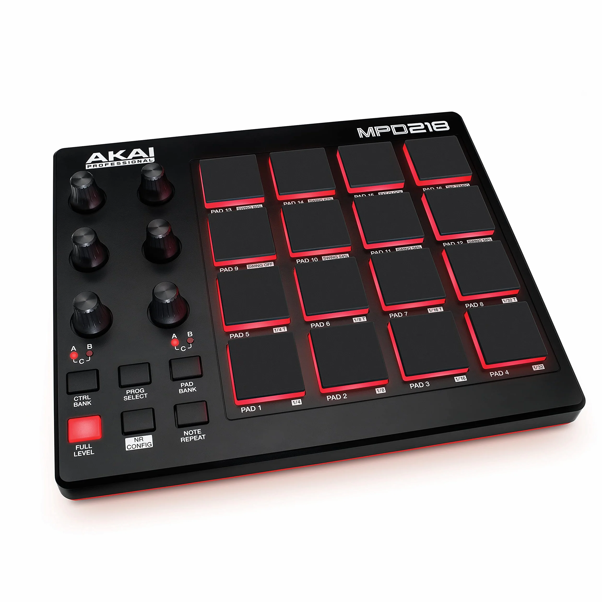 Akai Professional MPD218 - Contrôleur de Pad MIDI/Machine à Pads de Batterie avec 16 Pads, Commandes Assignables, Logiciel de Production Inclus