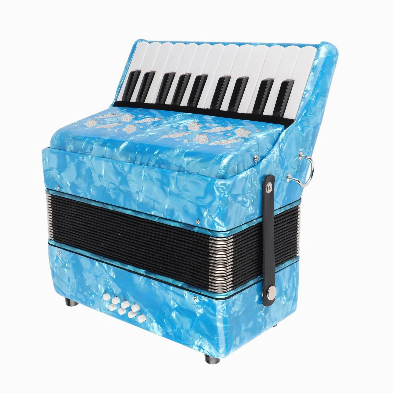 Accordéon, Accordéons Durables à 22 Touches pour Débutants (bleu ciel)