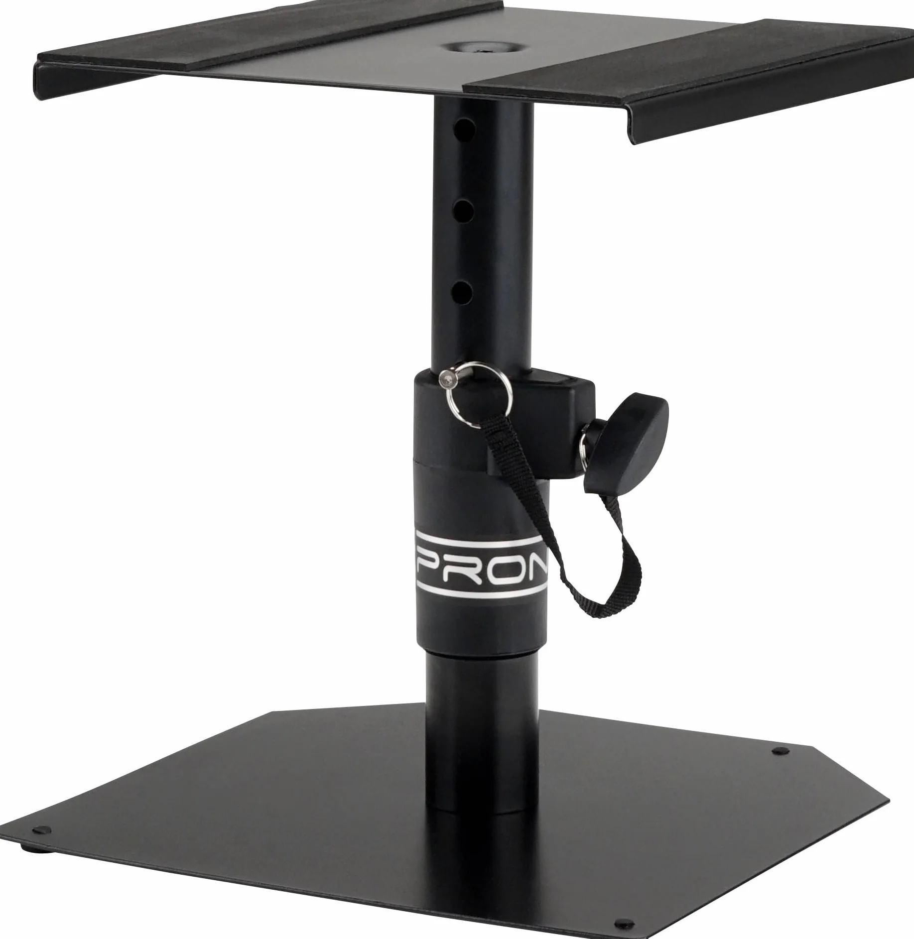 Pronomic SLS-15 Pieds de Table pour Moniteurs de Studio, 2 pieds stables, version basse, réglables 18,5-27,5 cm, surface avec bandes auto-agrippantes, couleur noire.