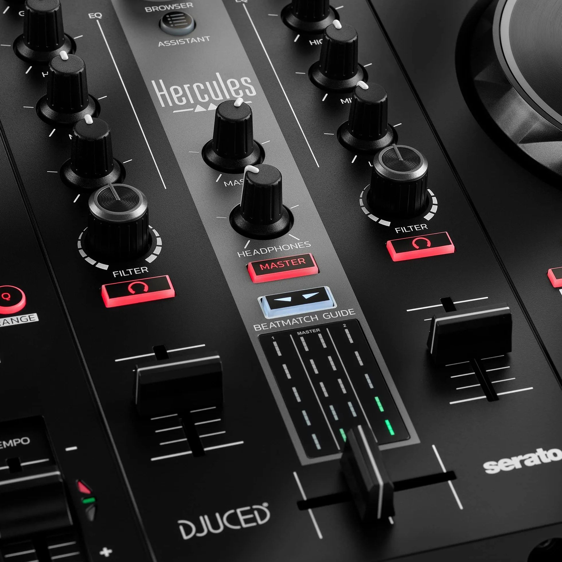 Hercules DJControl Inpulse 300 MK2 – Contrôleur DJ USB 2 Voies pour Débuter – Inclus Serato DJ Lite & DJUCED – Fonction Beatmatch Guide – 16 Pads & Carte Son Intégrée – Noir
