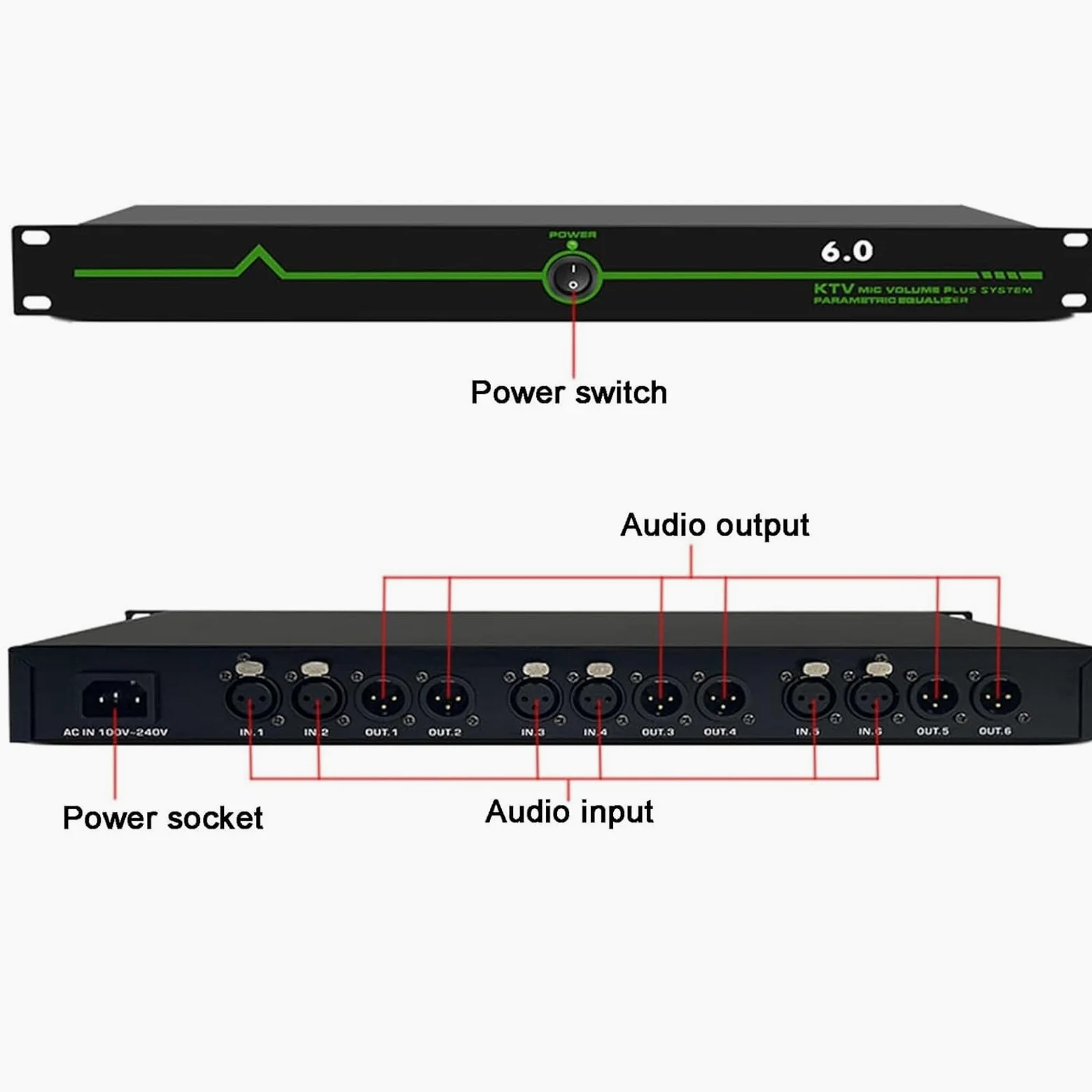 Feedback Eliminator Microphone anti-hurlement Changeur de fréquence pour performance, scène, conférence et karaoké