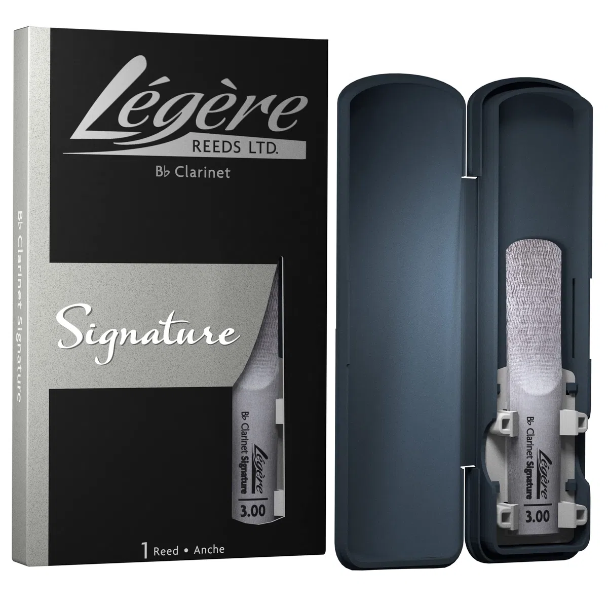 Légère Reeds - Anche Pour Clarinette Sib, Signature, Force 3.00 (BBSS3.00) - Anche Synthétique Haut de Gamme Pour Bois