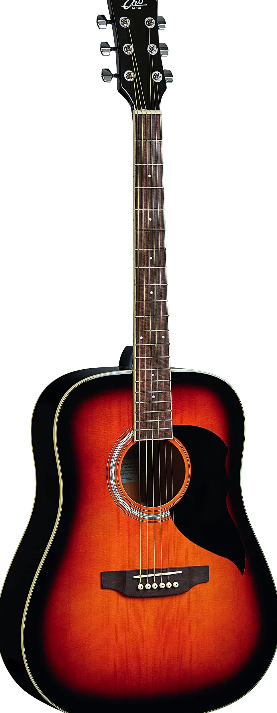 EKO GUITARS – RANGER 6 Brown Sunburst, Guitare Acoustique de la Série Ranger, Couleur Brown Sunburst