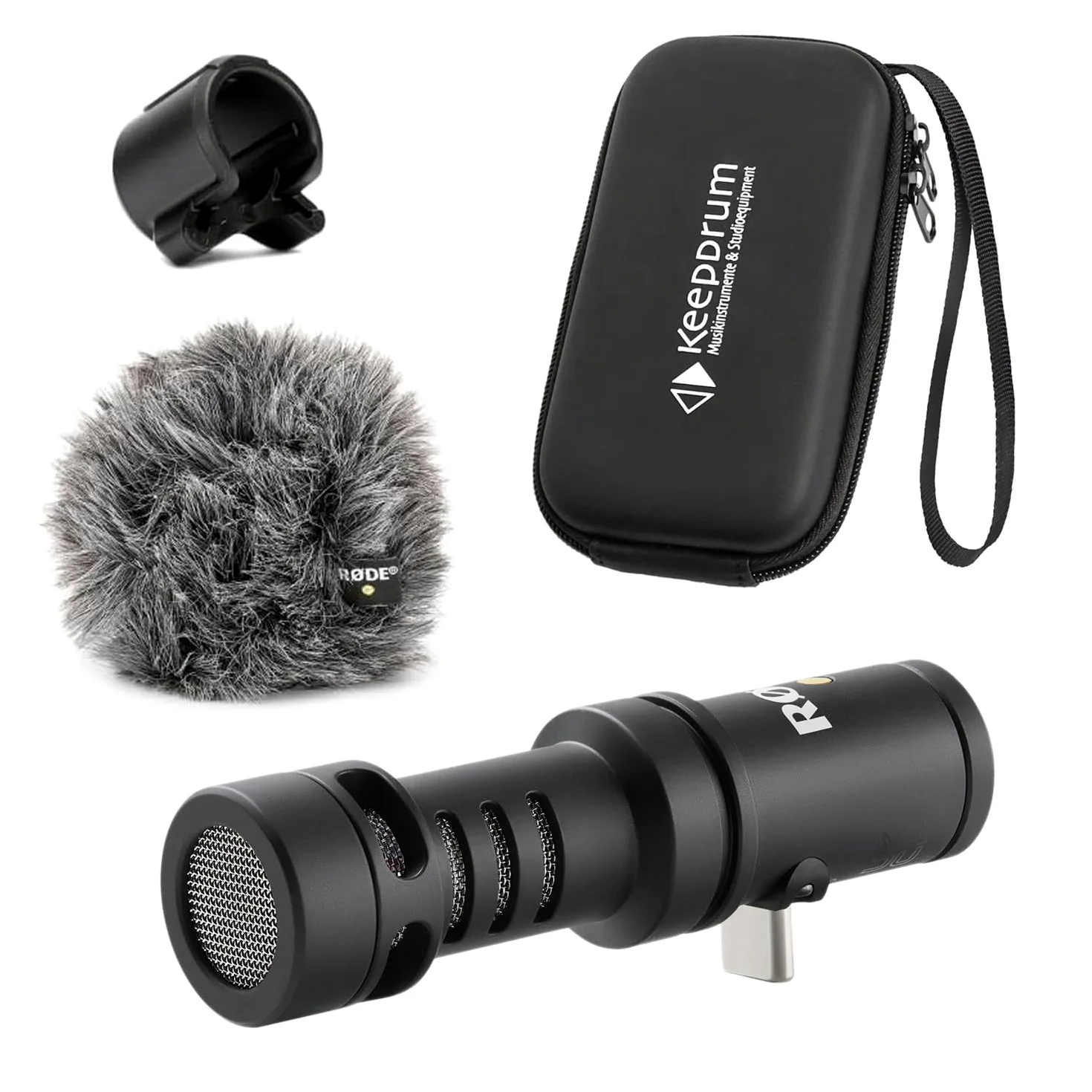 Rode Videomic Me-C+ Microphone USB-C pour smartphones iOS et Android avec étui souple Keepdrum