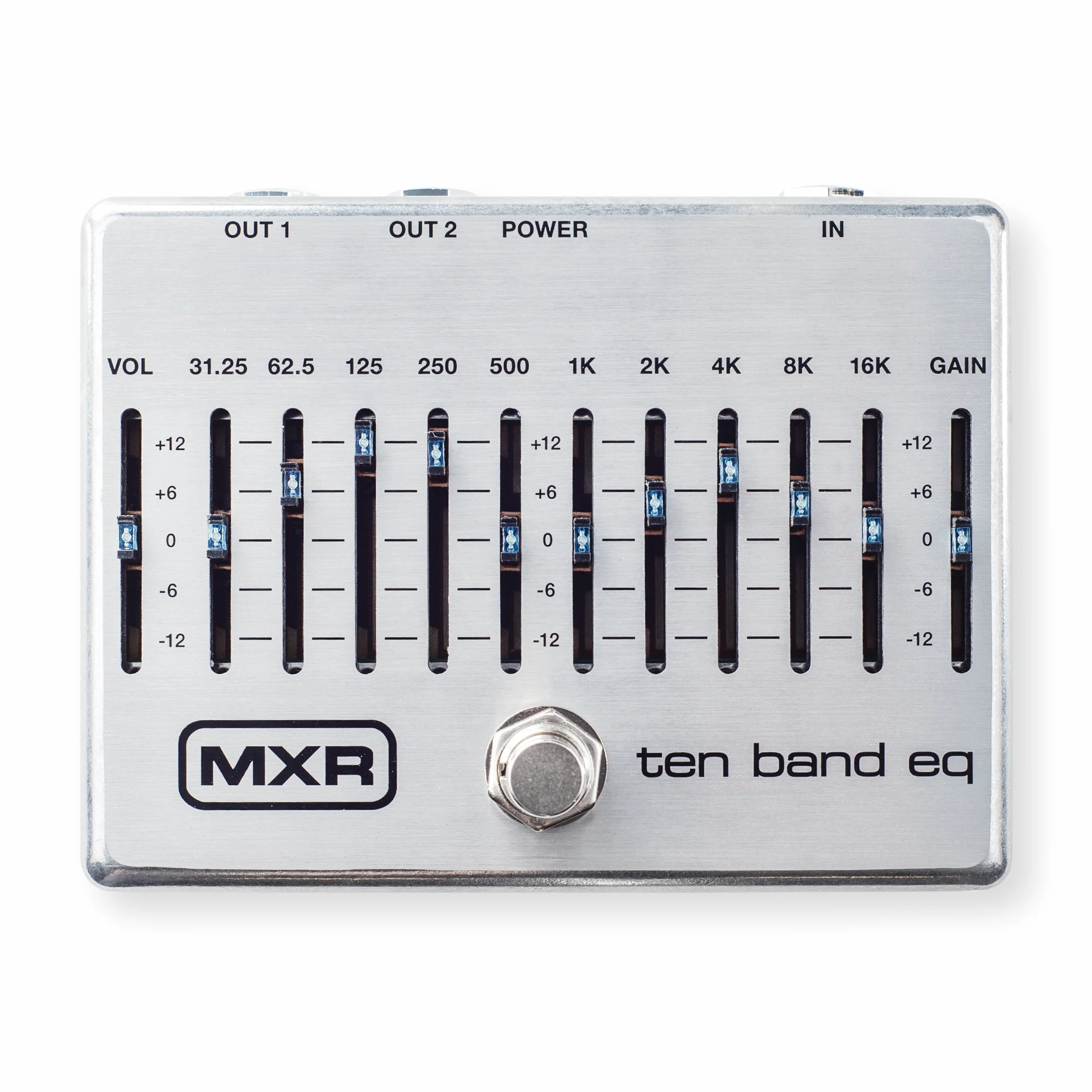 MXR M108S Pédale d'égaliseur à dix bandes, argent