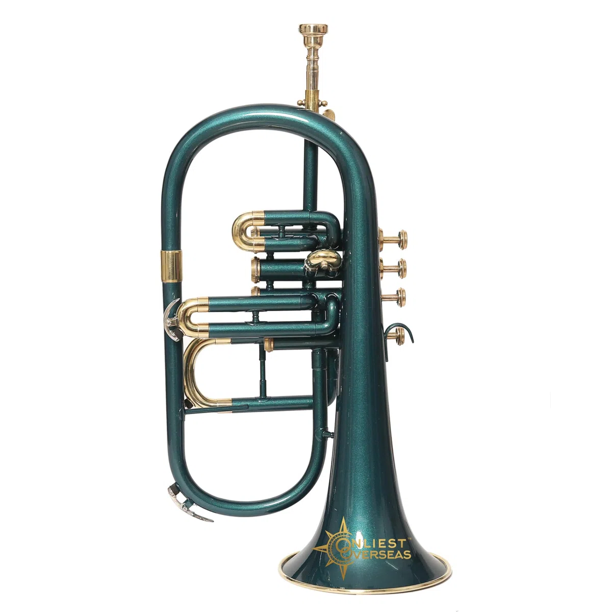 Flugel Horn 4 Valve Instrument en laiton avec tonalité chaude et valves lisses pour musiciens et étudiants