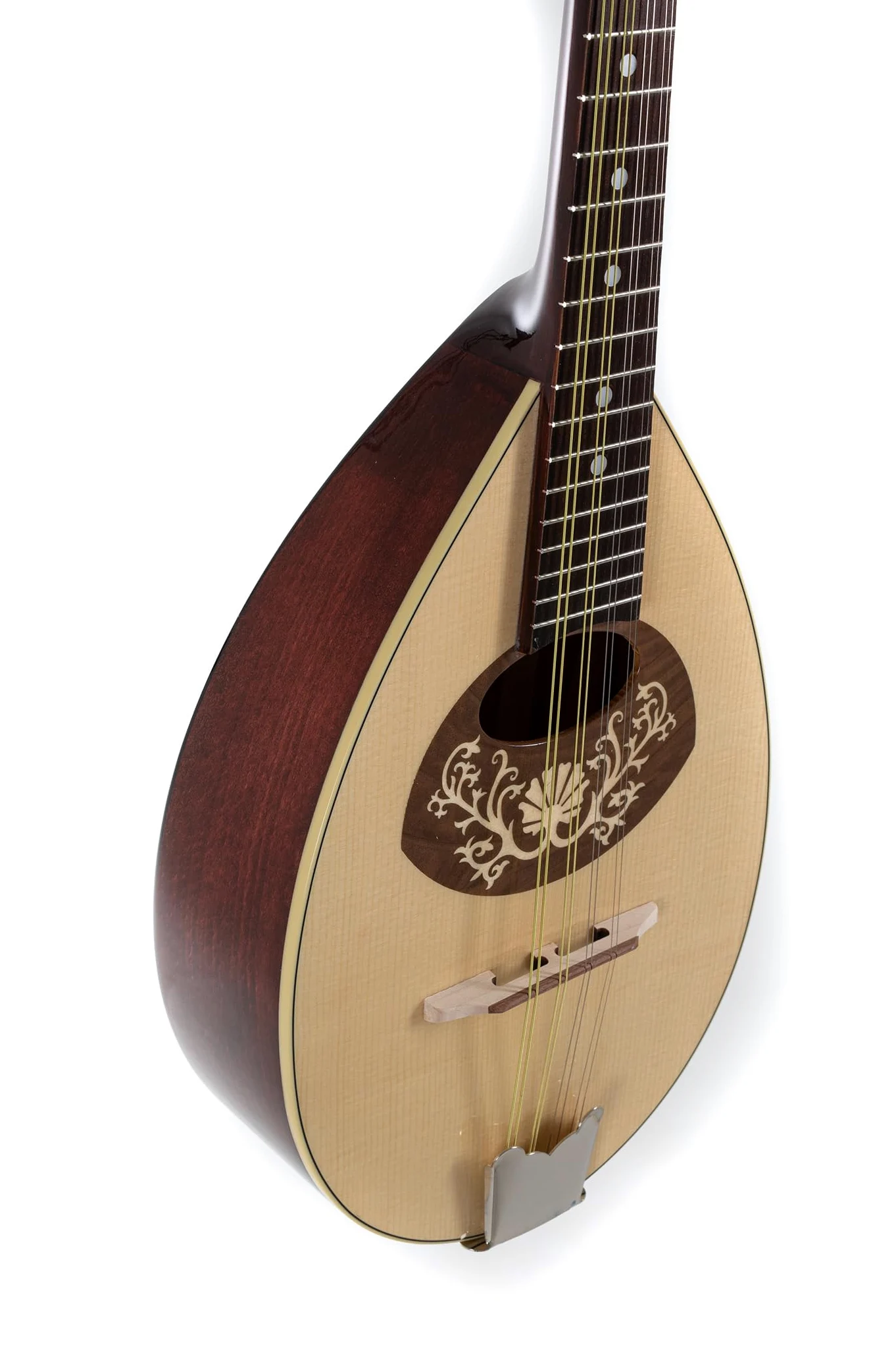 GEWA Mandoline Pro Arte Modèle 1 - Mandoline plate - Forme portugaise - Table en épicéa massif - Fond/éclisses en érable massif - Haute brillance - Fabriqué en Europe
