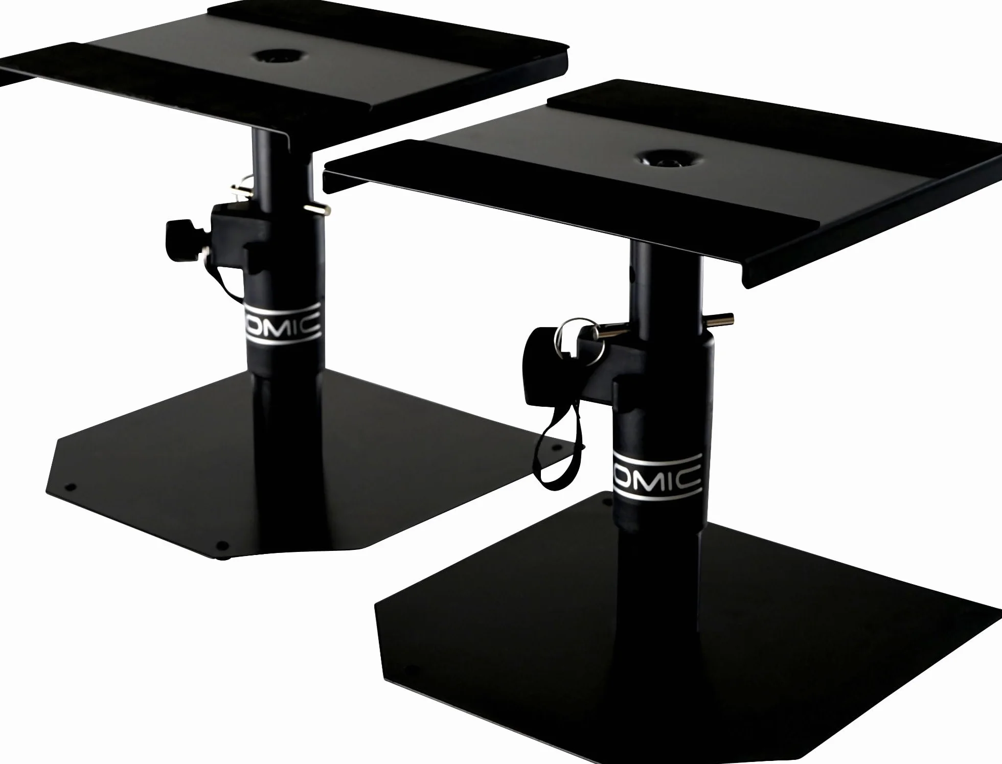 Pronomic SLS-15 Pieds de Table pour Moniteurs de Studio, 2 pieds stables, version basse, réglables 18,5-27,5 cm, surface avec bandes auto-agrippantes, couleur noire.