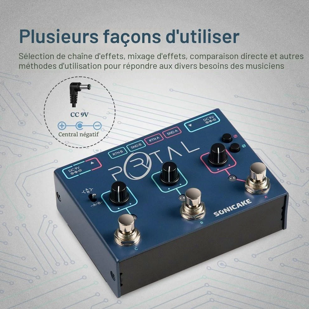 SONICAKE Active Signal Mixer Sélecteur de ligne analogique comme ABY et boucle FX Portal