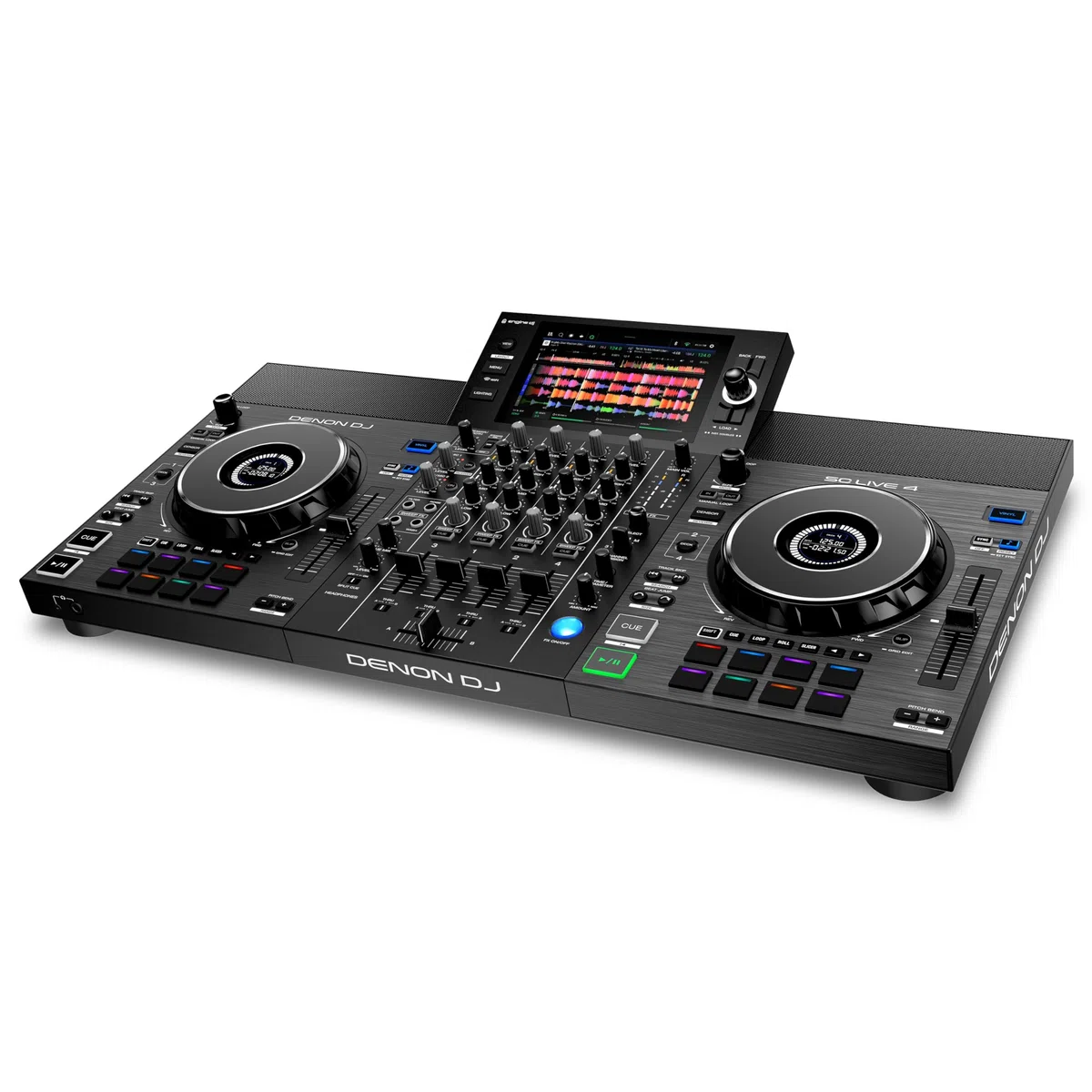 Denon DJ SC LIVE 4 contrôleur DJ autonome avec séparation Stems sur 4 platines, Wi-Fi, haut-parleurs intégrés, compatible Serato DJ et Virtual DJ
