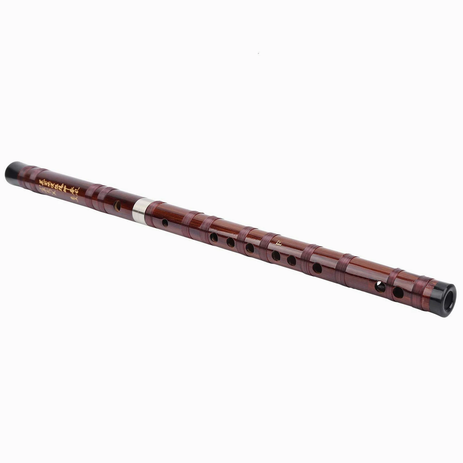 Flûte portable Dizi, clé professionnelle F Flûte en bambou universelle traditionnelle, pour chansons populaires professionnelles(Key F)